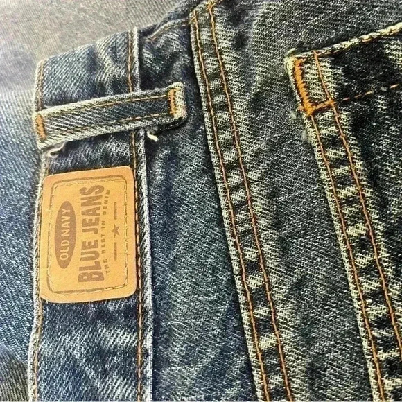 Old Navy Vintage Bootcut Wide Leg Mid Wash Denim Jeans size 10 long - Picture 5 of 5